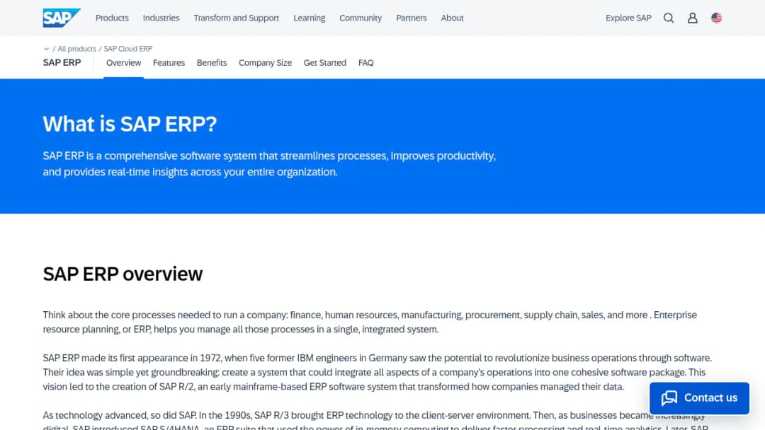 SAP ERP screenshot