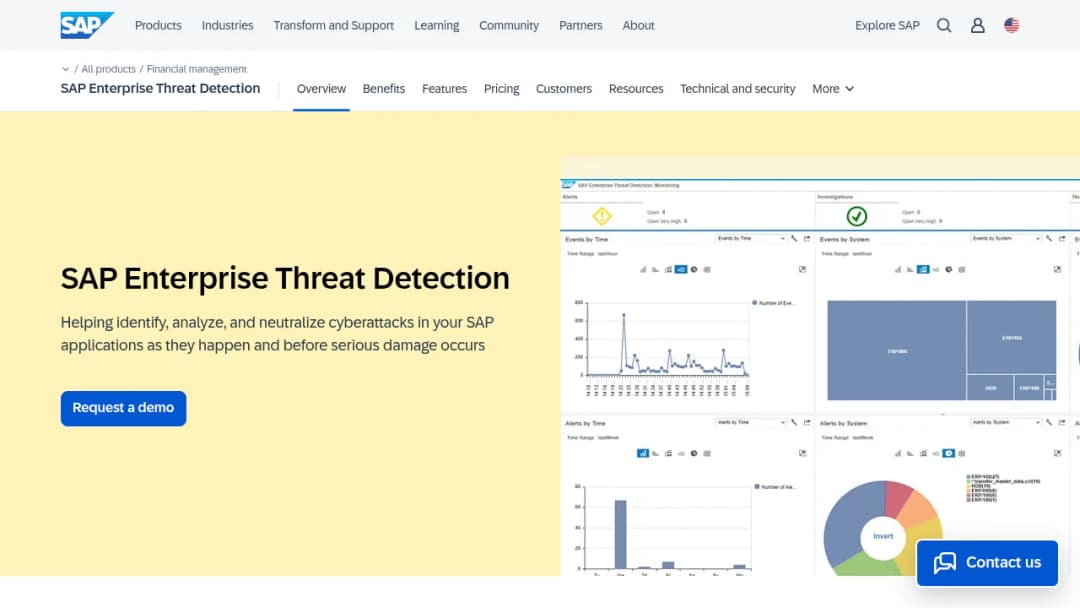 SAP Enterprise Threat Detection screenshot