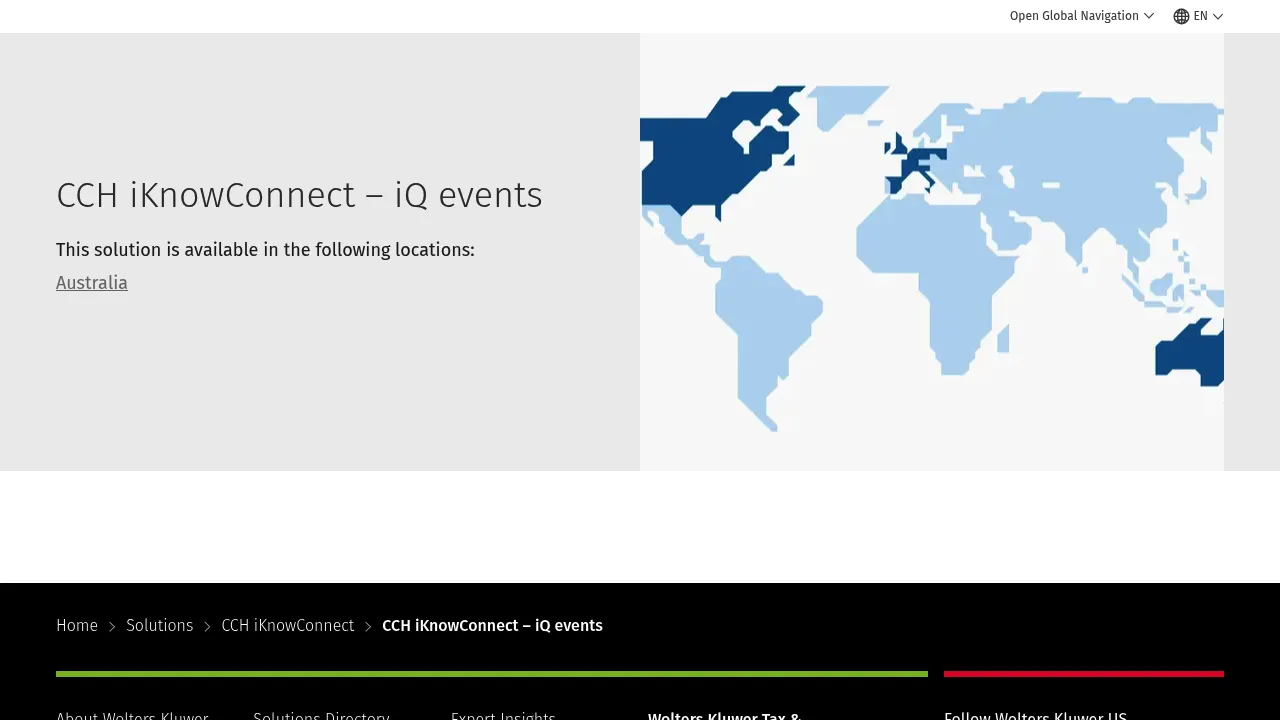 Wolters Kluwer CCH iQ screenshot