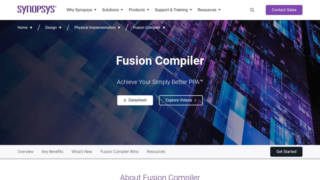 Synopsys Fusion CompilerSynthesis & Implementation screenshot