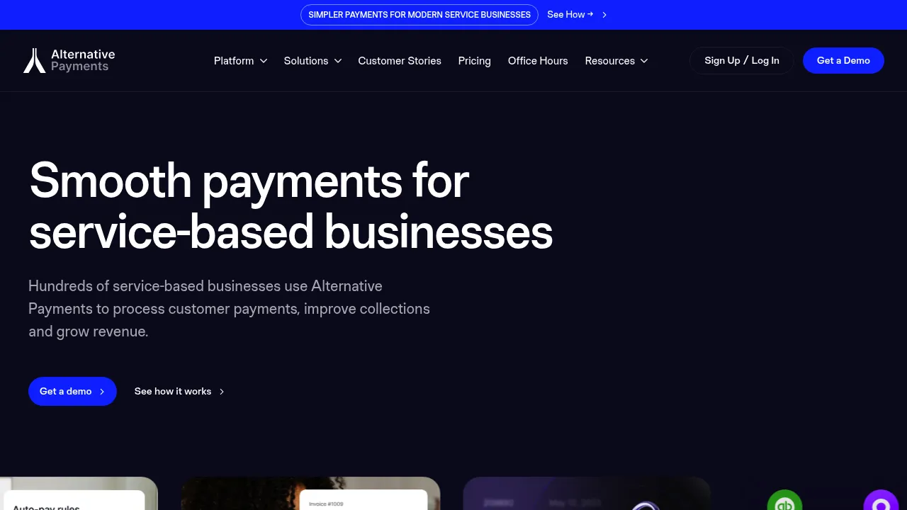 Alternative Payments screenshot