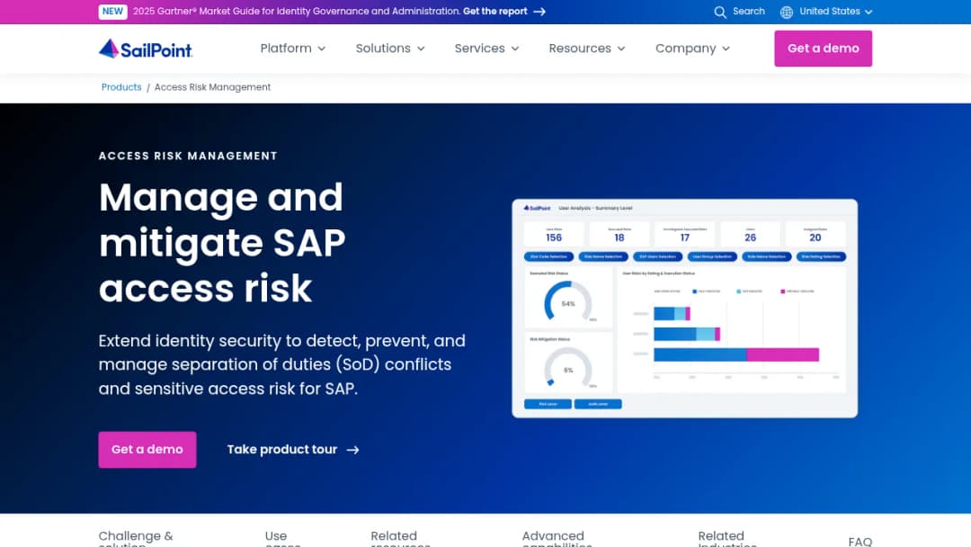 SailPoint Access Risk Management screenshot