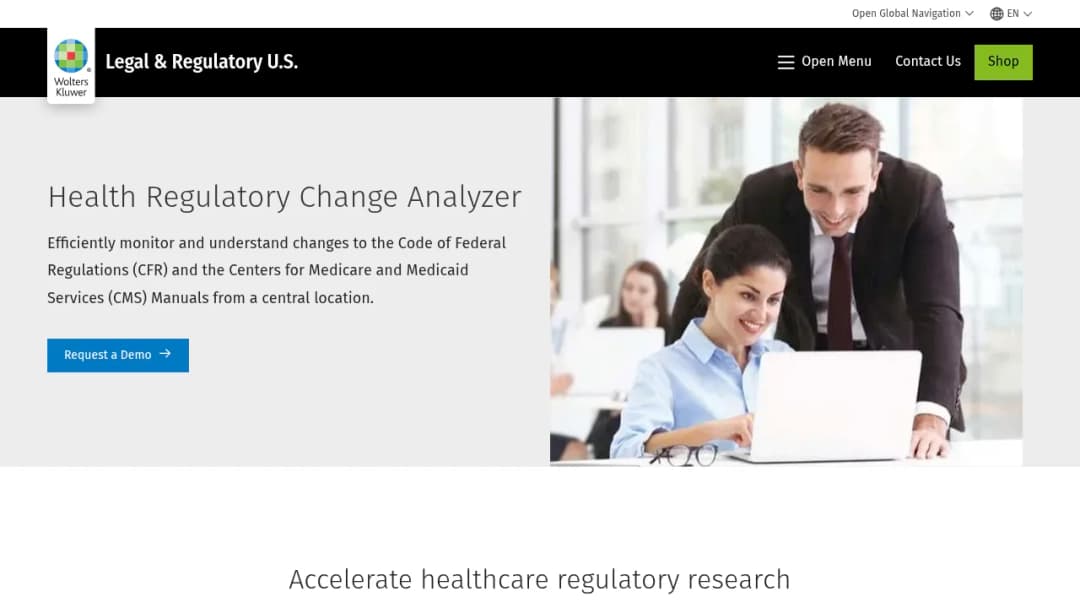 Wolters Kluwer Health Regulatory Change Analyzer screenshot