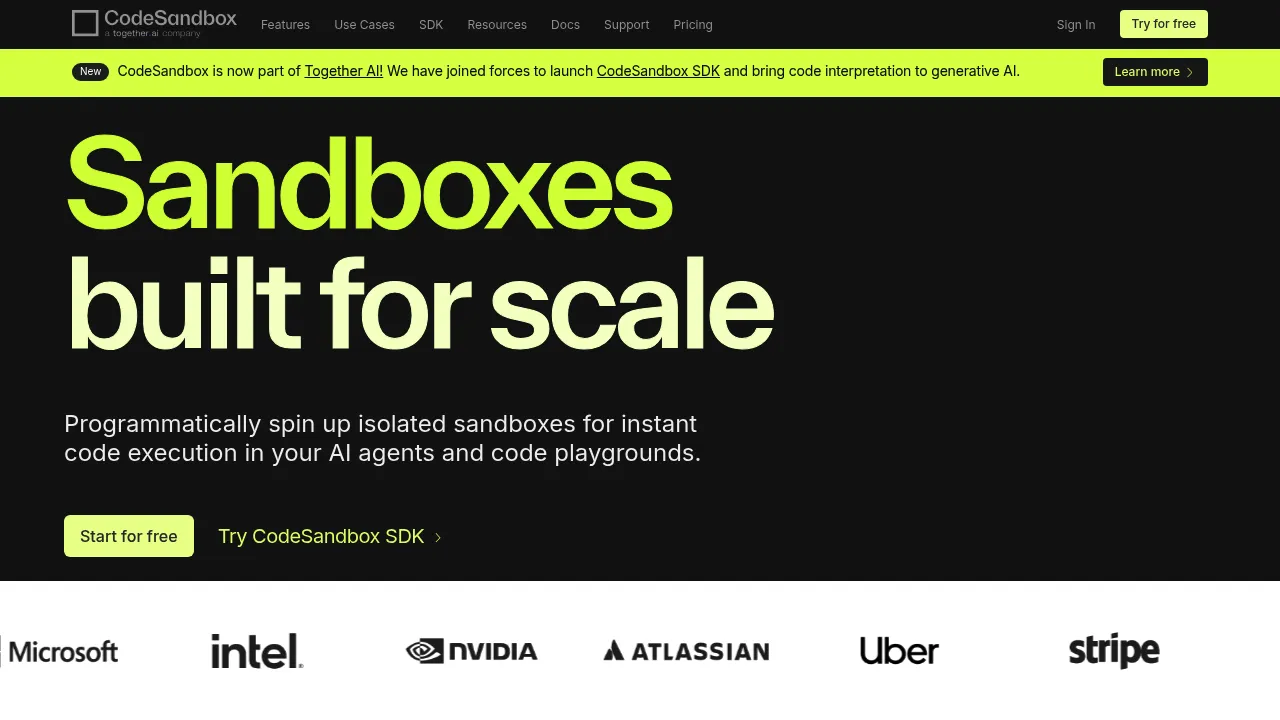 CodeSandbox screenshot