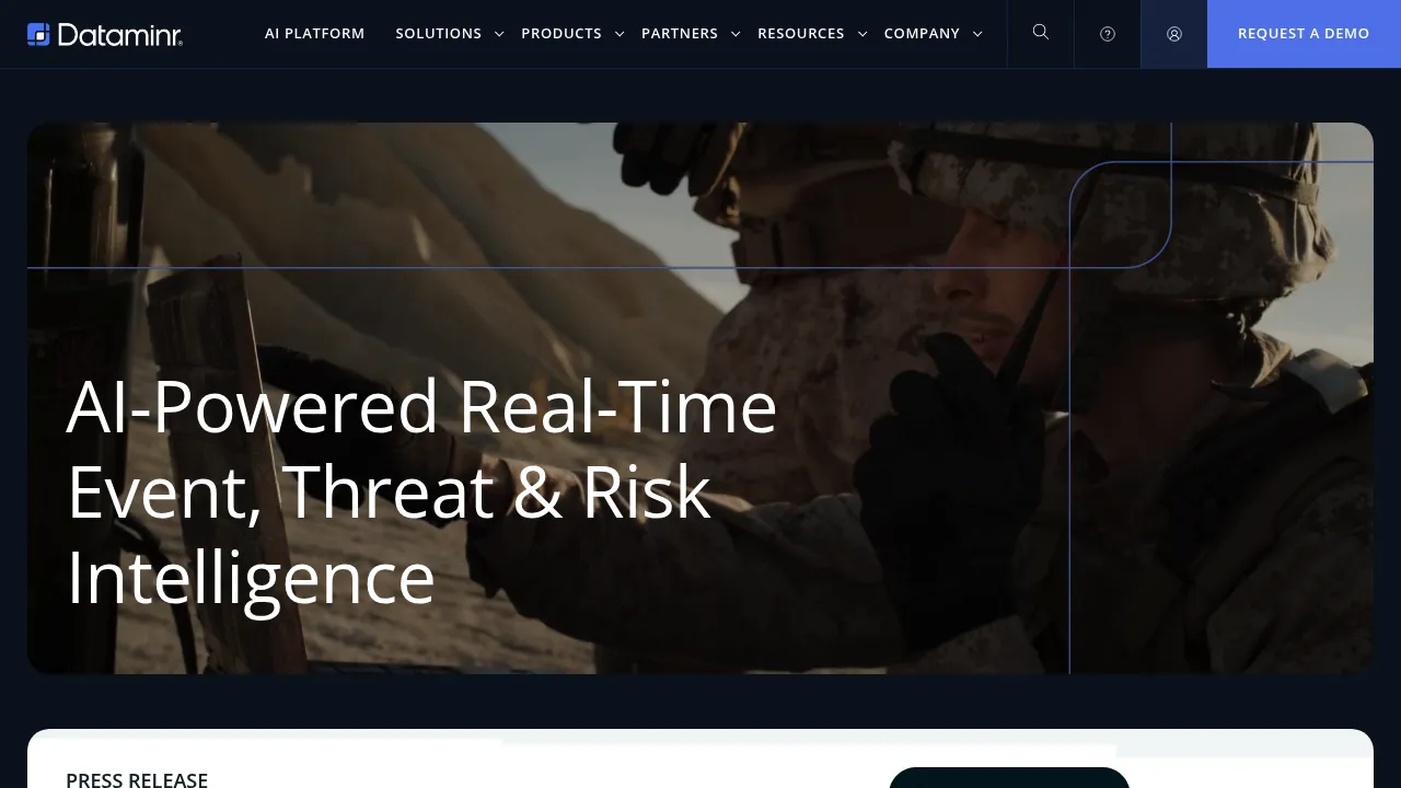 Dataminr screenshot