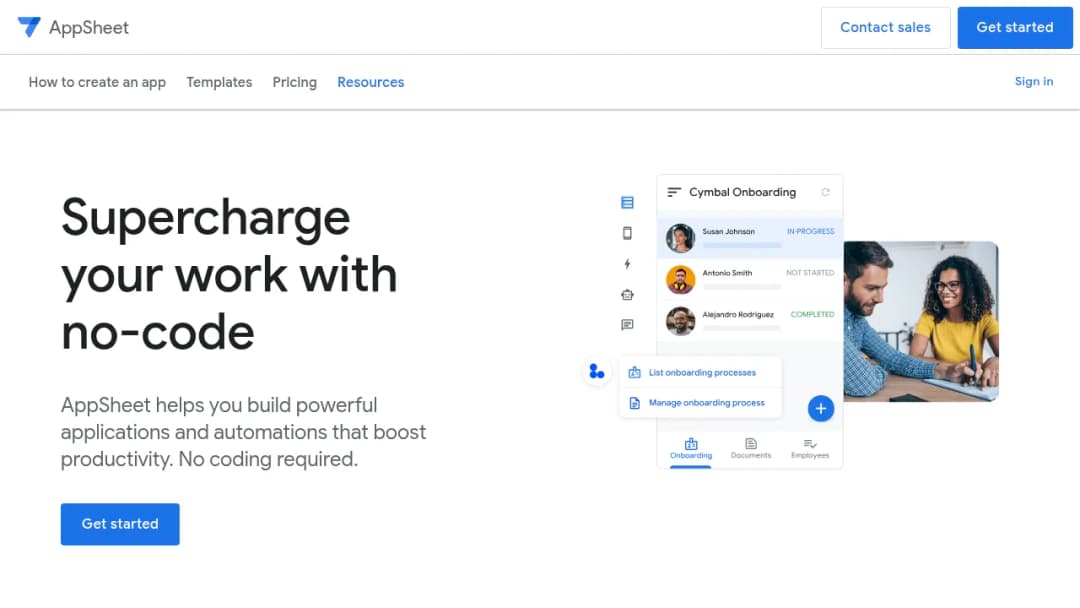 AppSheet screenshot