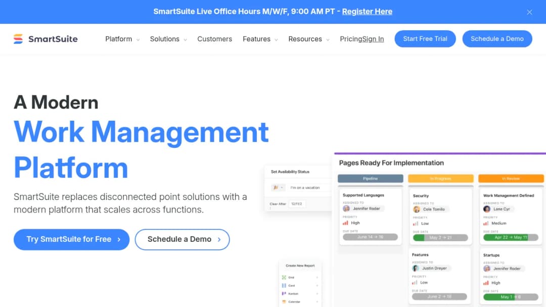 SmartSuite screenshot