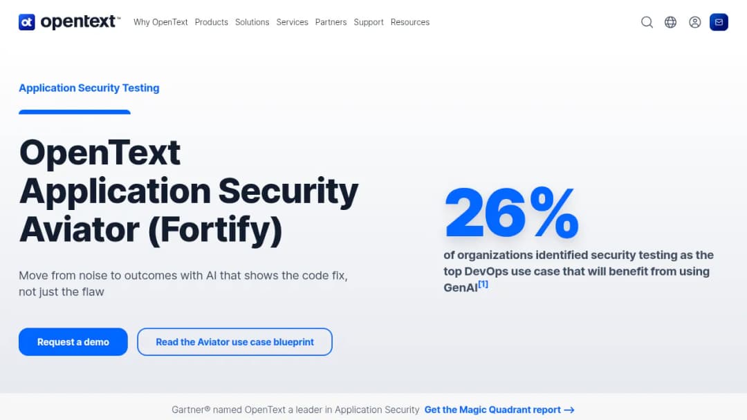 OpenText Application Security Aviator screenshot
