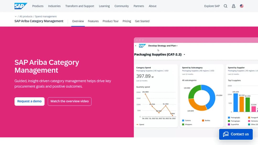 SAP Ariba Category Management screenshot