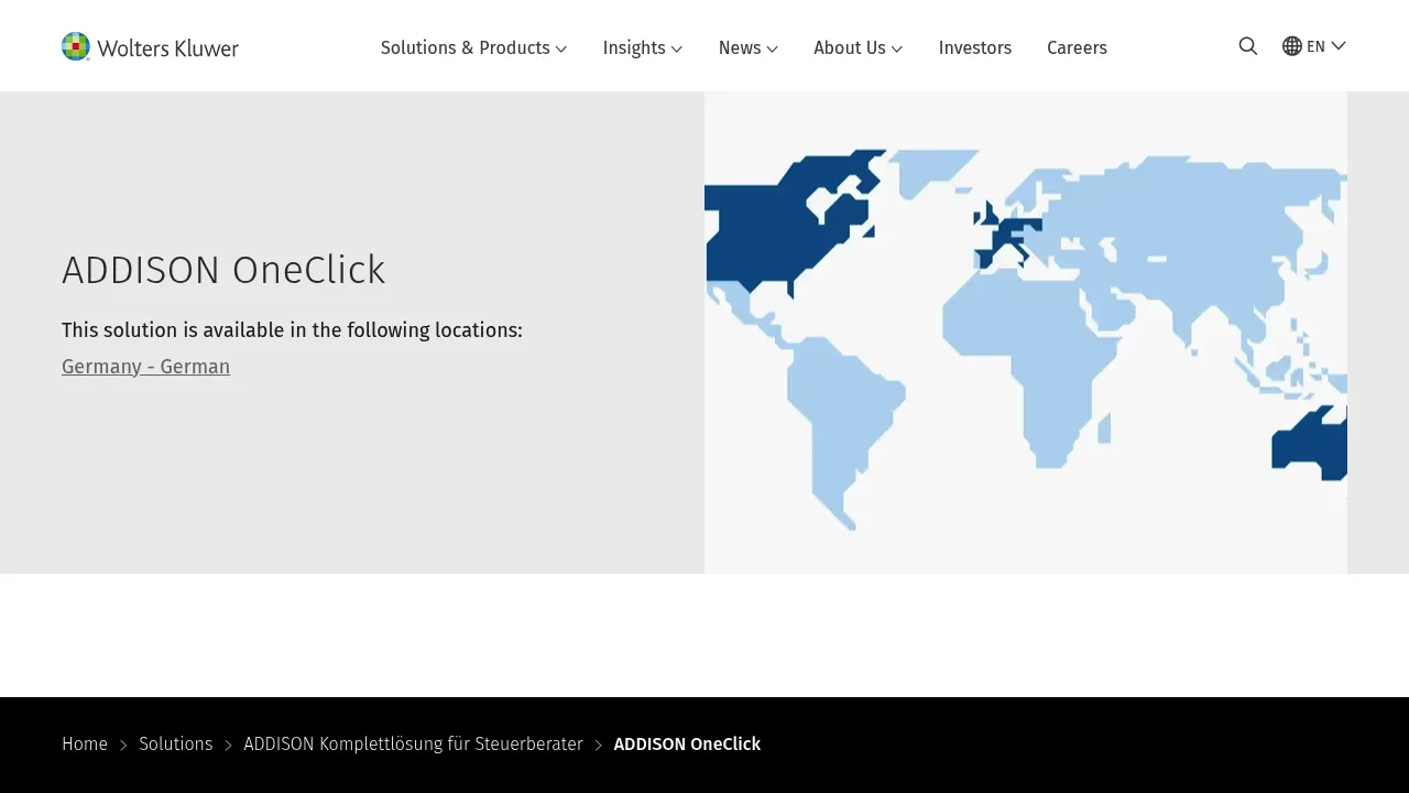 Wolters Kluwer ADDISON OneClick screenshot