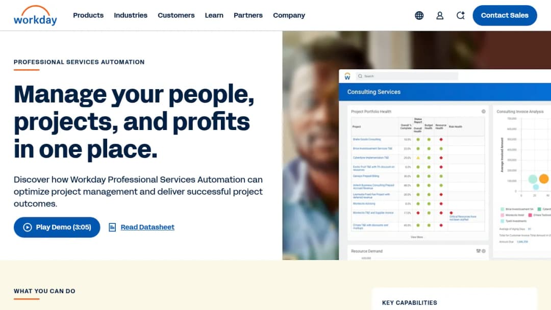 Workday Professional Services Automation screenshot