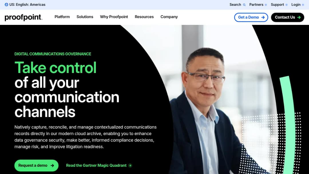 Proofpoint Digital Communications Governance screenshot