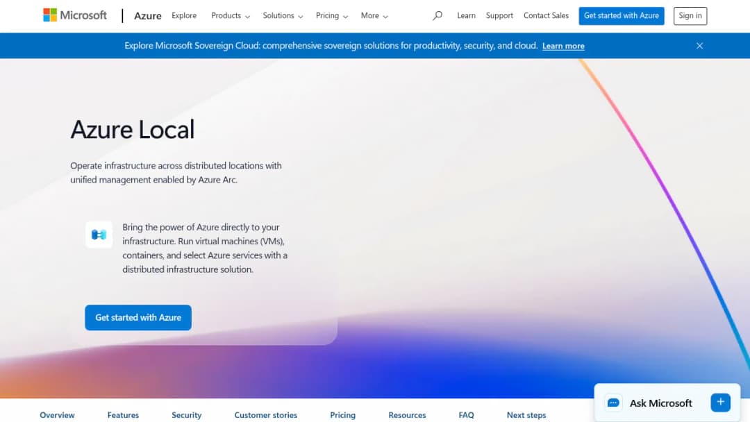 Azure local screenshot