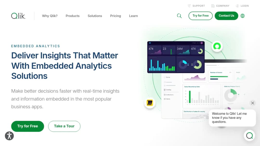 Qlik Embedded Analytics screenshot
