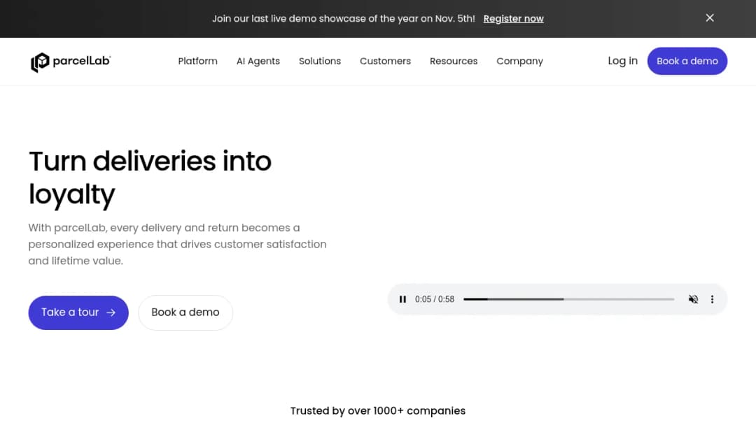 parcelLab screenshot