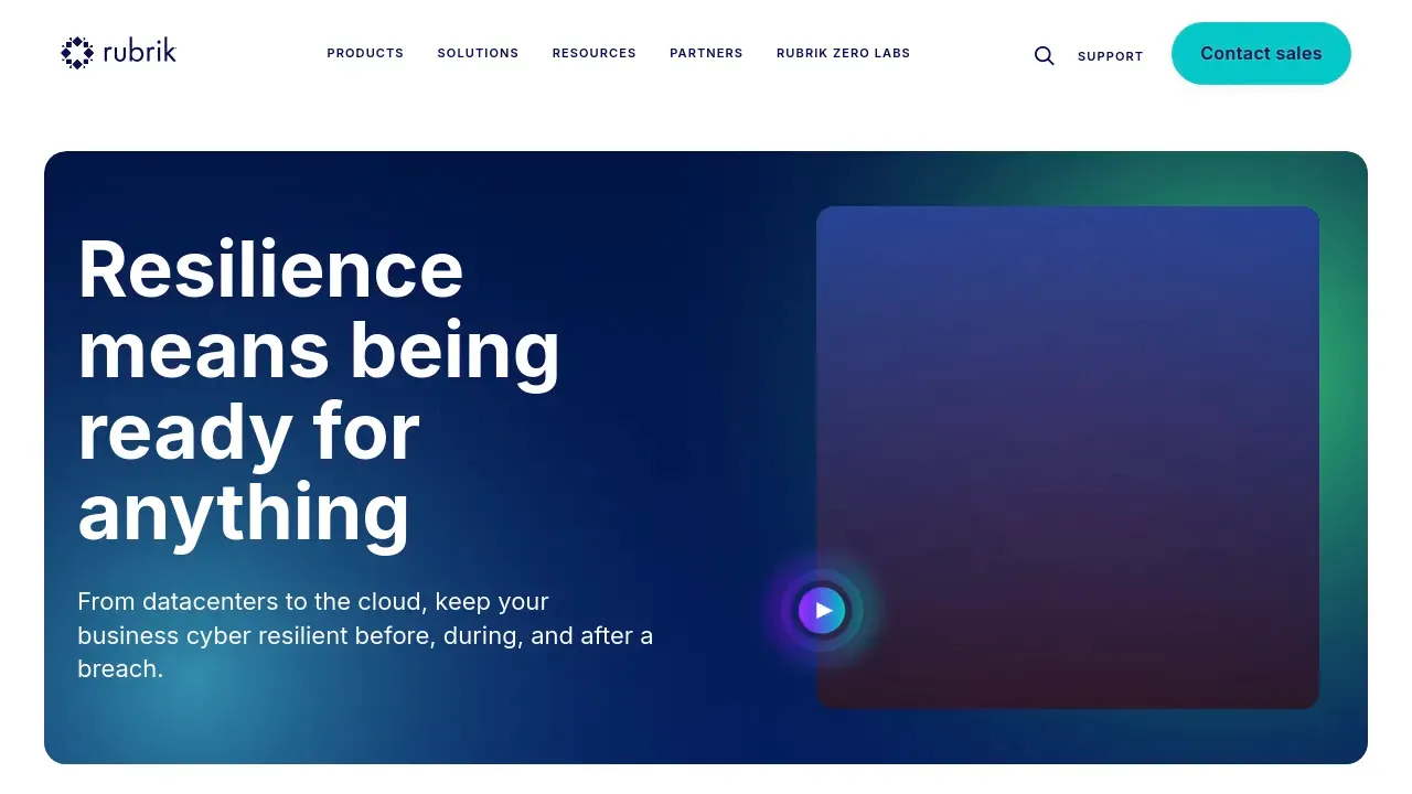 Rubrik screenshot