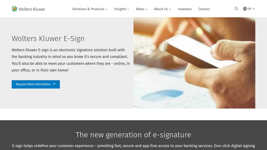 Wolters Kluwer E-Sign screenshot