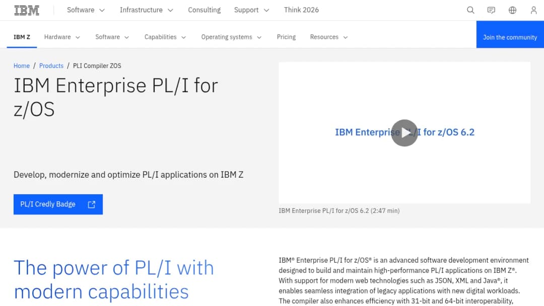 IBM Pli Compiler Zos screenshot