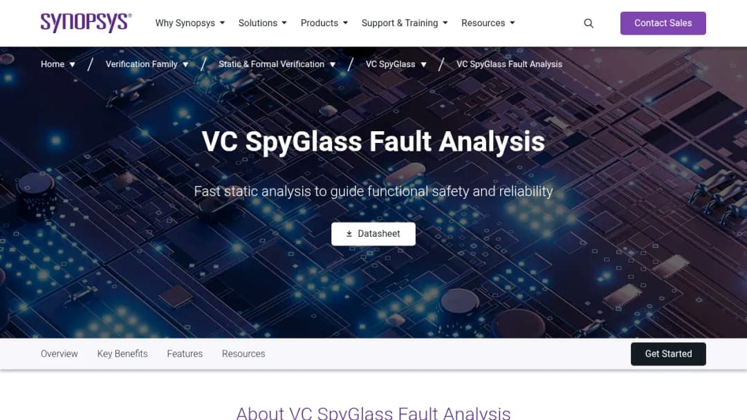 Synopsys VC SpyGlass Fault Analysis screenshot