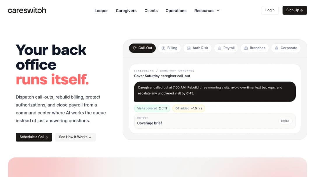 Careswitch screenshot