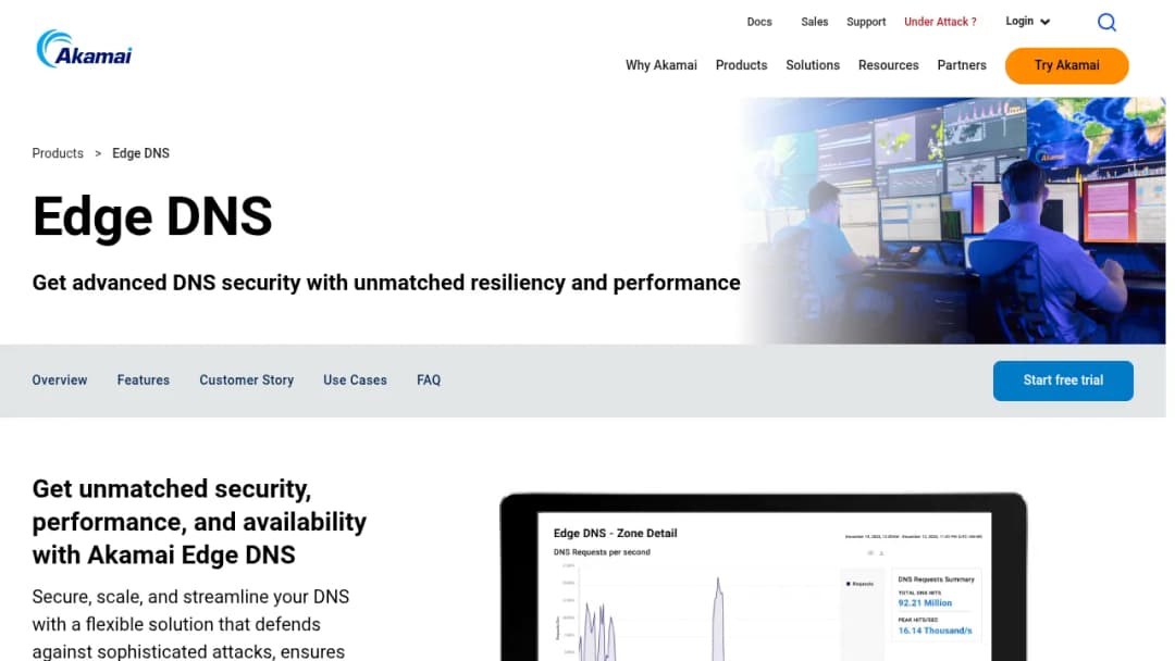 Akamai Edge DNS screenshot