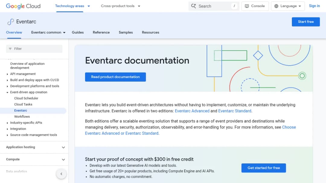 Google Eventarc screenshot