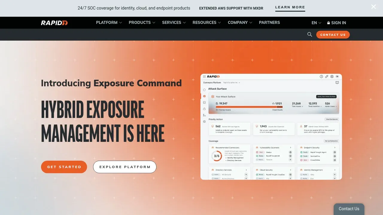 Rapid7 Platform screenshot