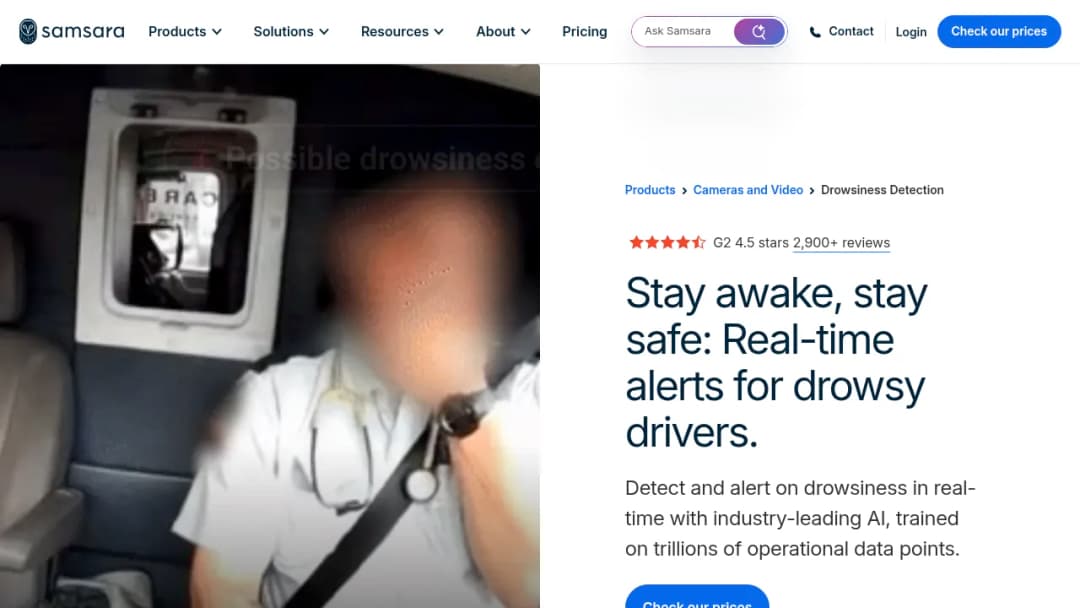 Samsara Drowsiness Detection screenshot