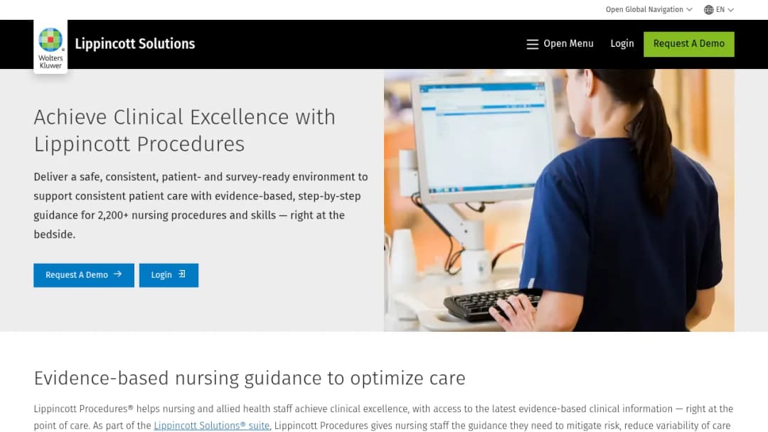 Wolters Kluwer Lippincott® Procedures screenshot