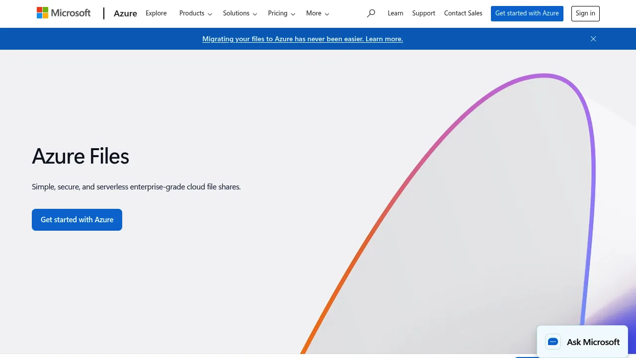 Azure Files screenshot