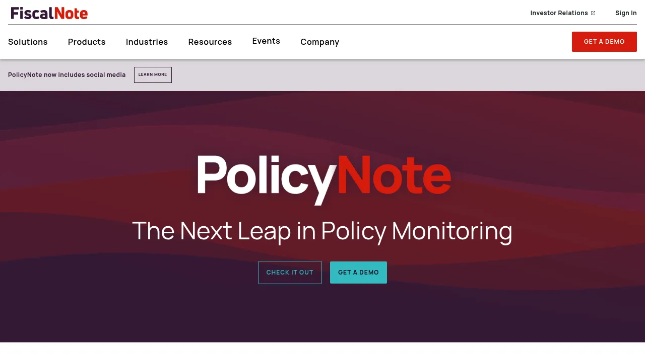 FiscalNote screenshot