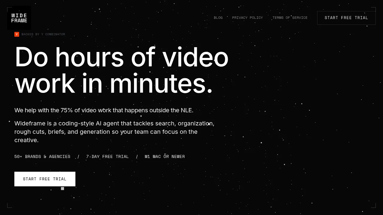 Wideframe screenshot