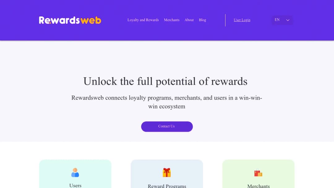 RewardsWeb screenshot