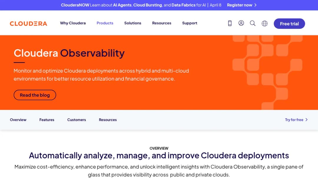 Cloudera Observability screenshot