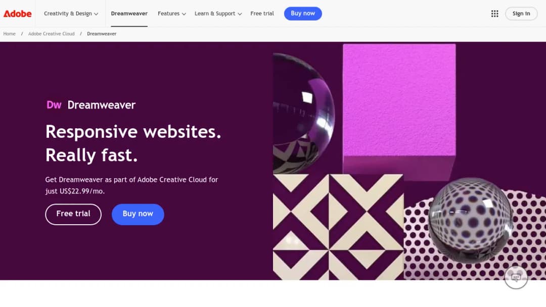 Adobe Dreamweaver screenshot