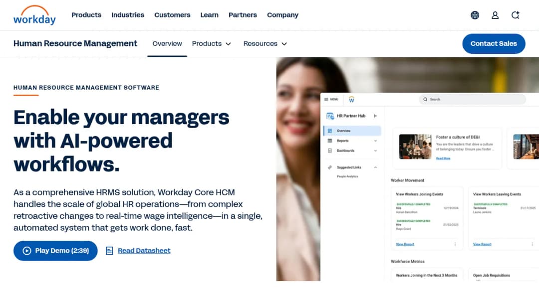 Workday Human Resource Management screenshot