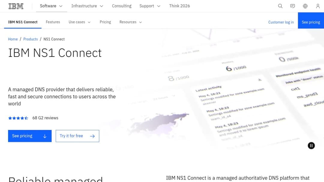 IBM NS1 Connect screenshot