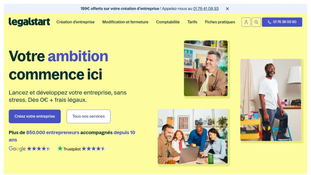 Legalstart screenshot