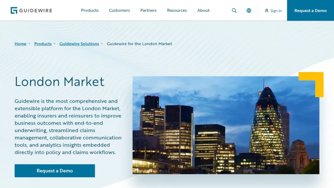 Guidewire London Market screenshot