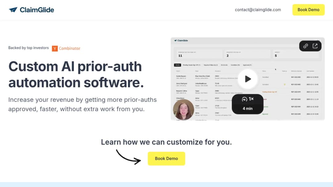 ClaimGlide screenshot