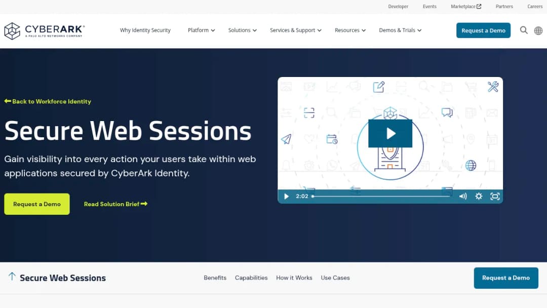 CyberArk Secure Web Sessions screenshot