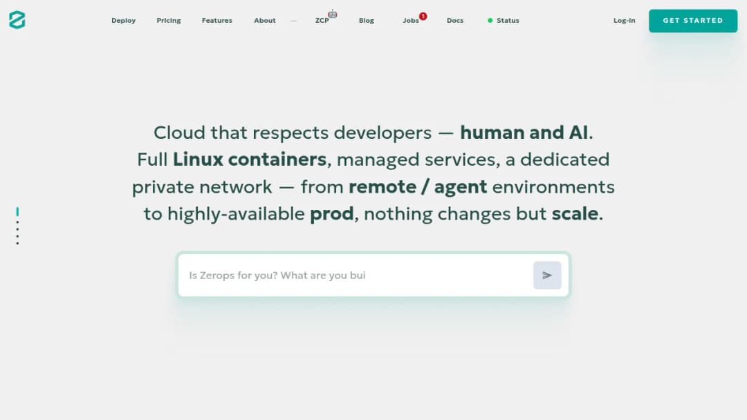 Zerops screenshot