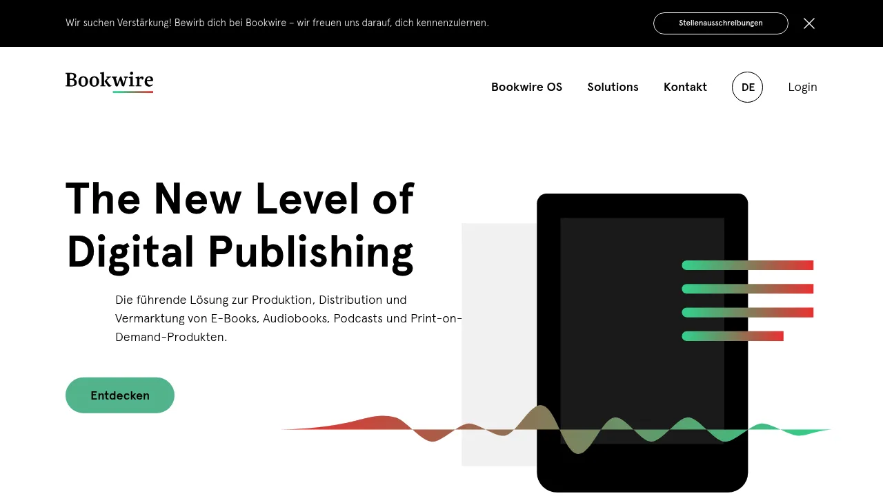 Bookwire screenshot