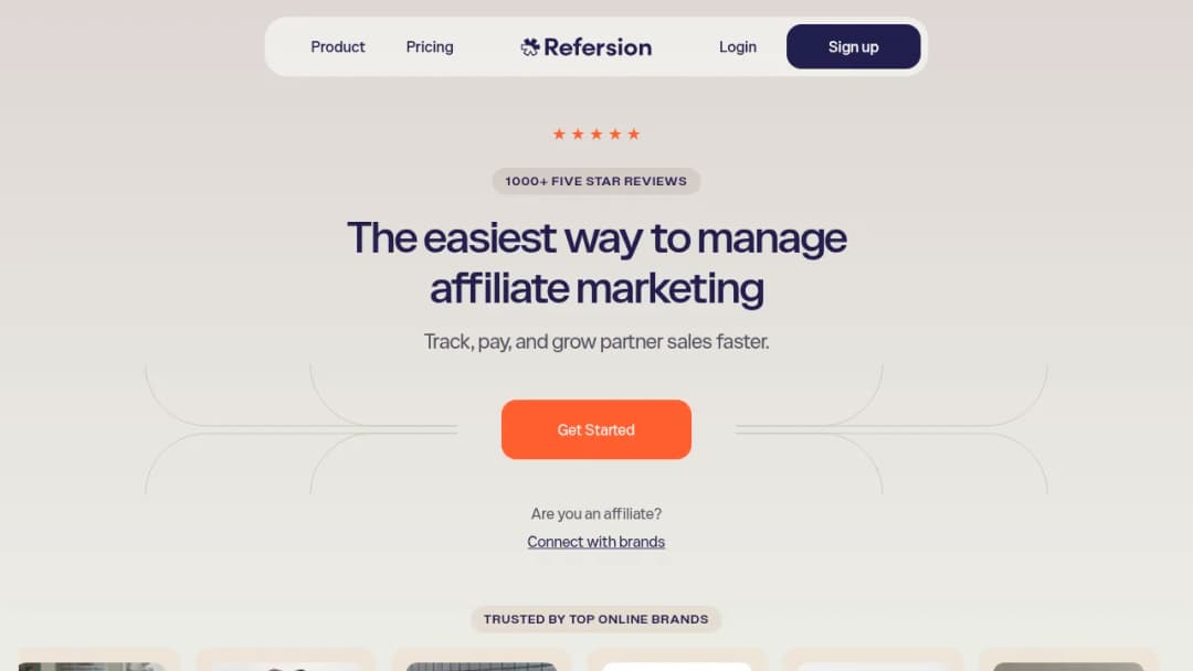 Refersion screenshot