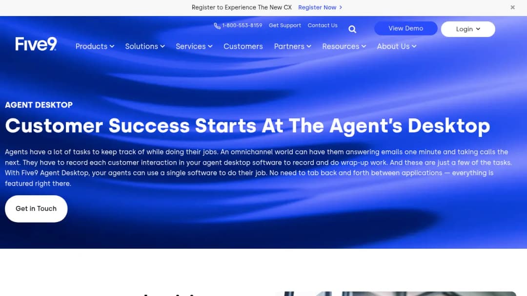 Five9 Agent Desktop Plus screenshot