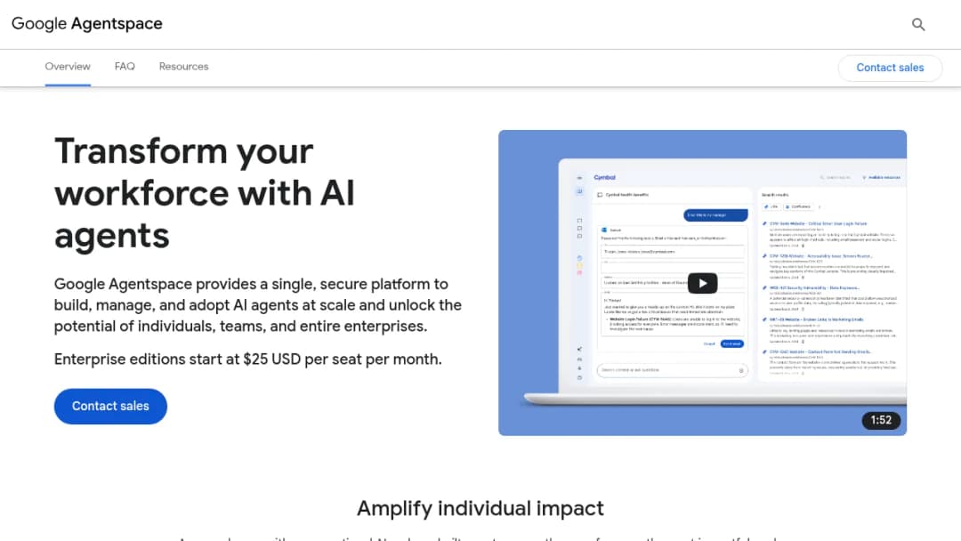 Google Agentspace screenshot