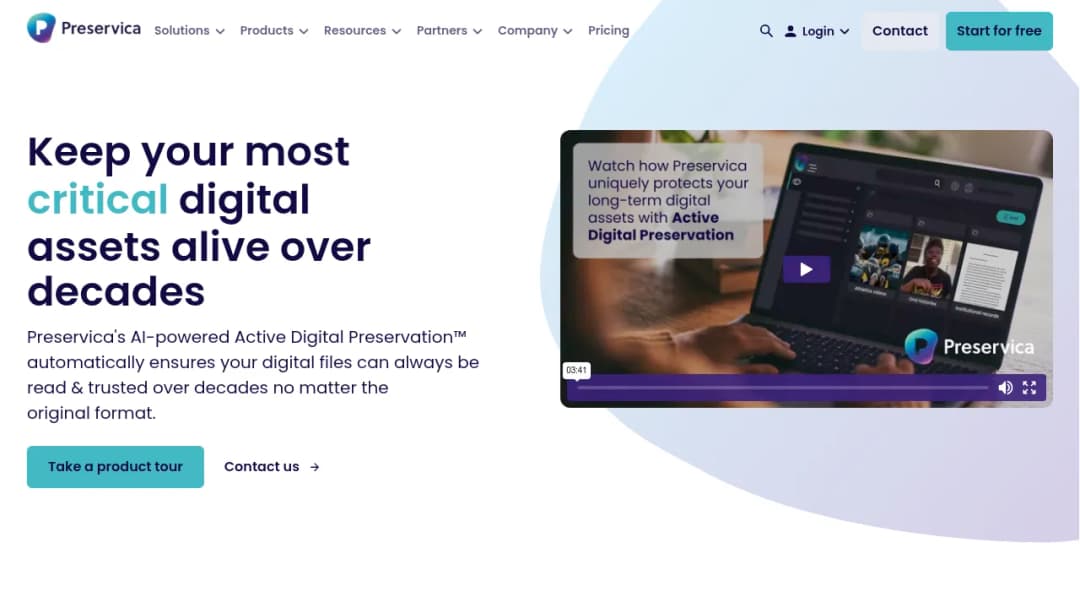 Preservica screenshot