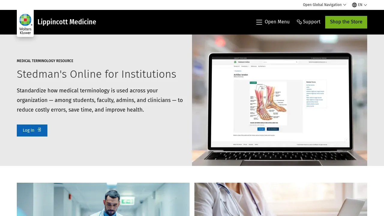 Wolters Kluwer Stedman's Online for Institutions screenshot
