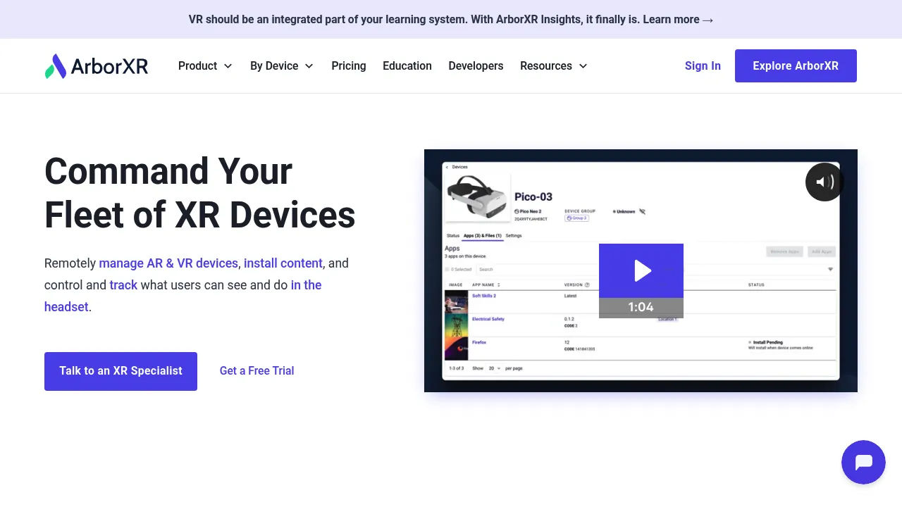 ArborXR screenshot