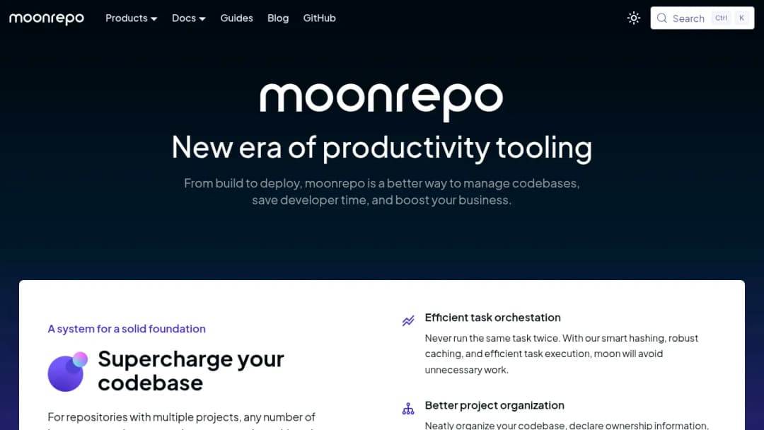 moonrepo screenshot